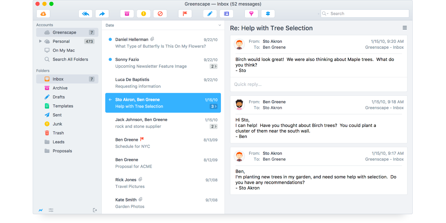 easiest email client for mac
